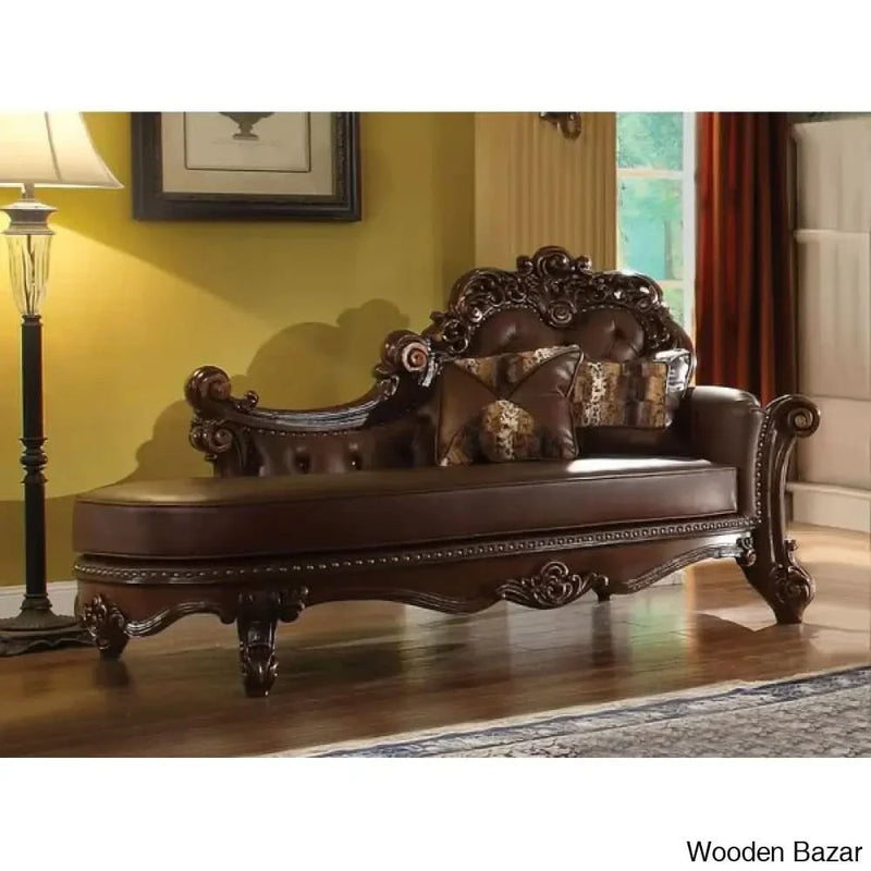 Munden Vegan Leather Chaise Lounge