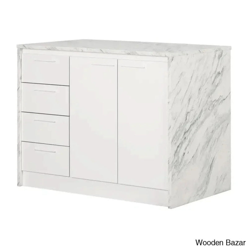 Myro 47.25'' Wide Kitchen Island Kitchen trolley cart cabinet kitchen island with storage