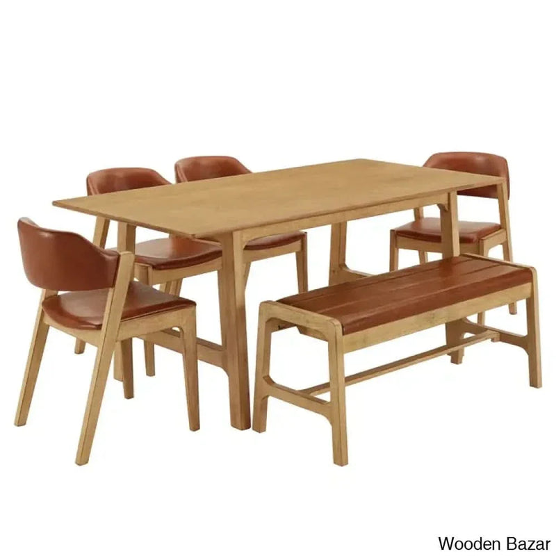 Nan Latest 5 seater Trestle Dining Set - Craft Decor