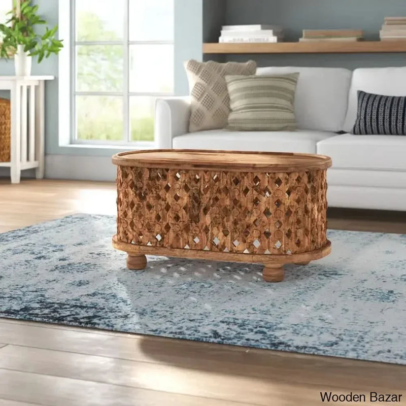 Neiges Solid Wood Coffee Table and Center Table