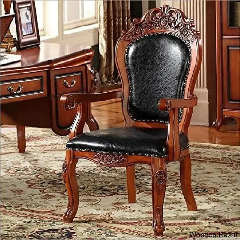 New Handicrafts Wooden Hand Carved Royal Look Chair