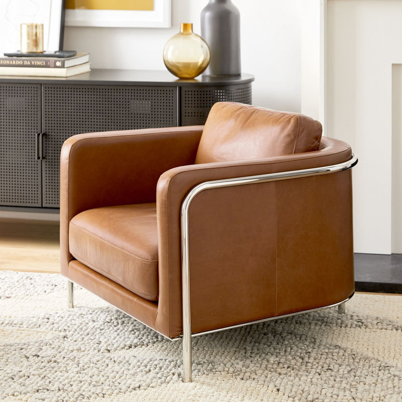 Kaevlon Leather Chair - Craft Decor