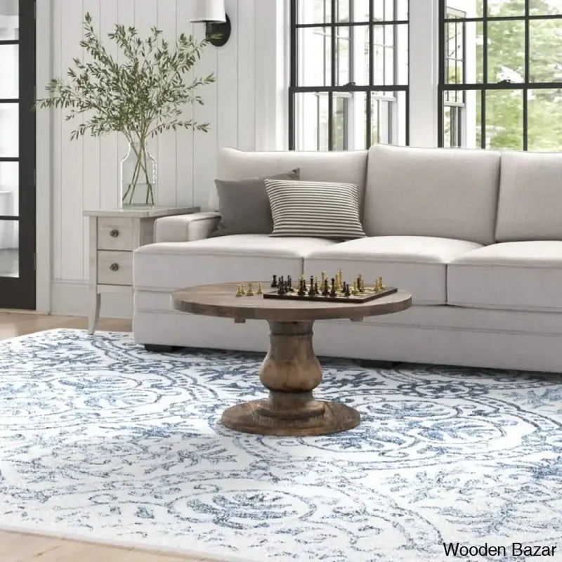 Organza Solid Wood Coffee and Center Table