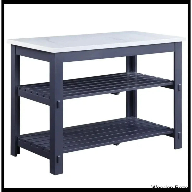 Pacquet Marble Top Kitchen Island Kitchen trolley cart cabinet kitchen island with storage