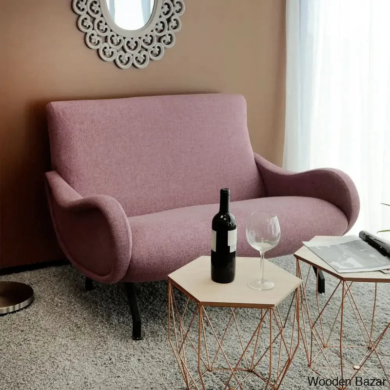 Paisele Upholstered 2-Seater Sofa With Timeless Elegance and Luxurious Comfort