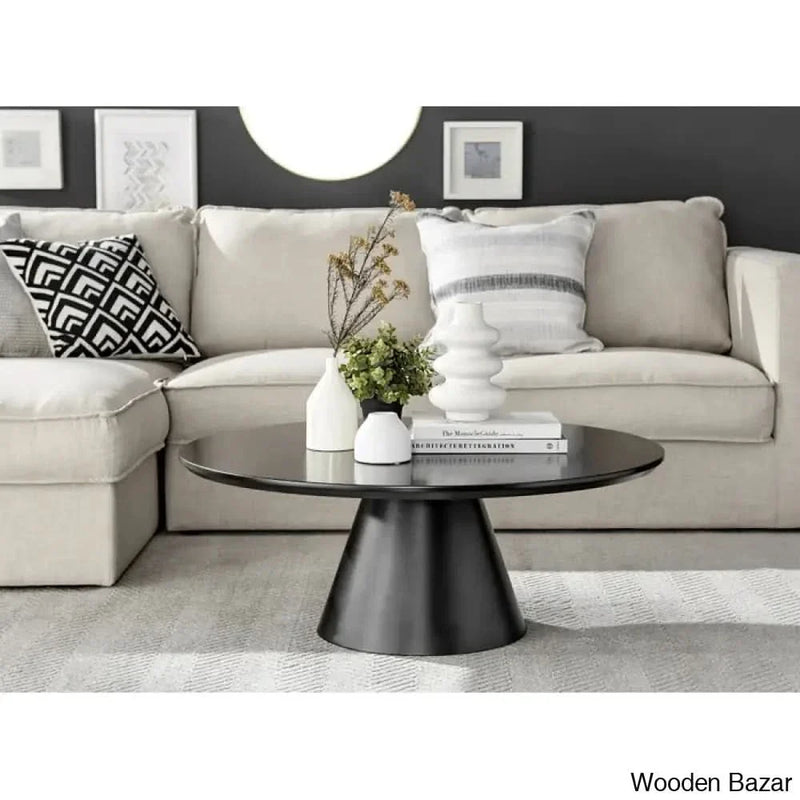 Palmic Luxury Pedestal Round Coffee and center Table
