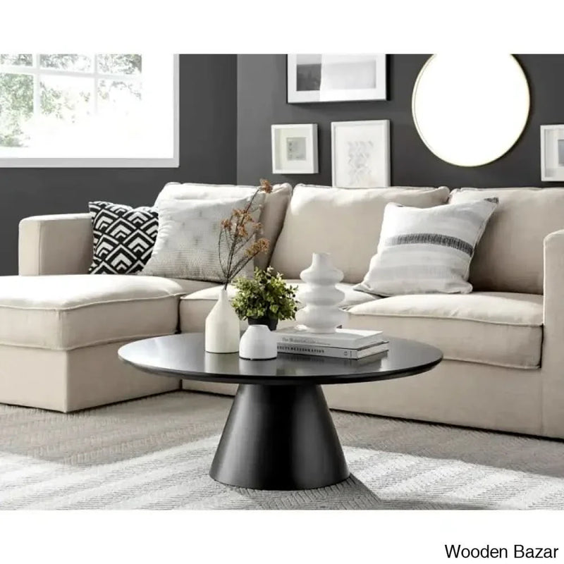 Palmic Luxury Pedestal Round Coffee and center Table