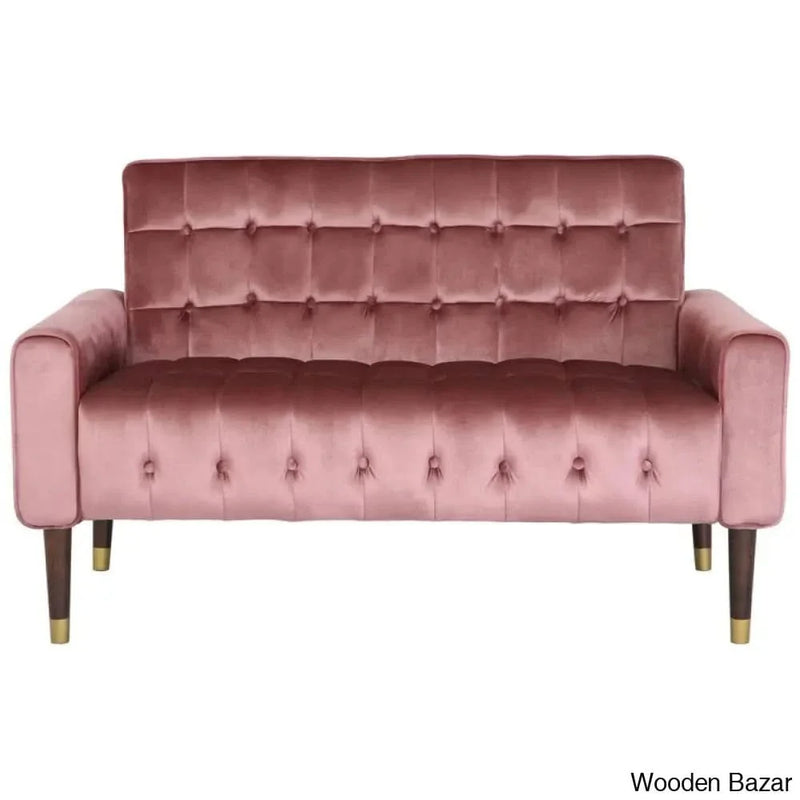 Papillion 51.75'' Velvet Square Arm Loveseat