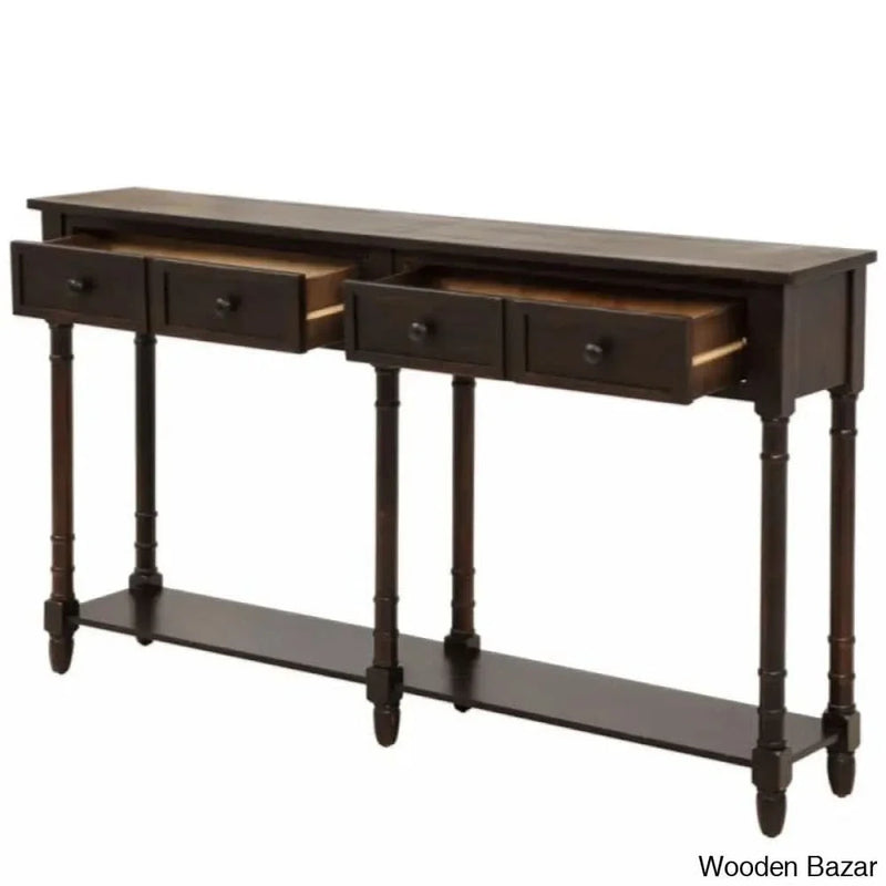 Park Slope 58" Console Table with Spacious Drawers and Bottom Shelf