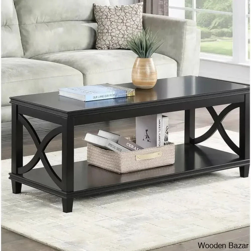 Pettergrowl 47" Coffee and center Table with Storage with Storage with Solid Wood Frame