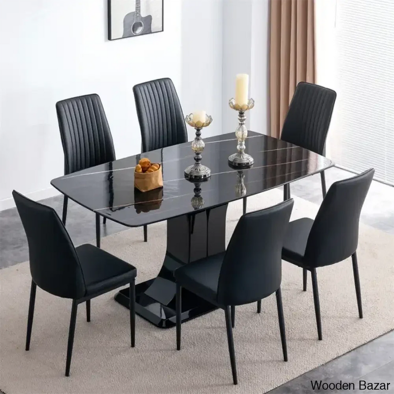 Ponting Best 6 Seater Pedestal Dining Table Set