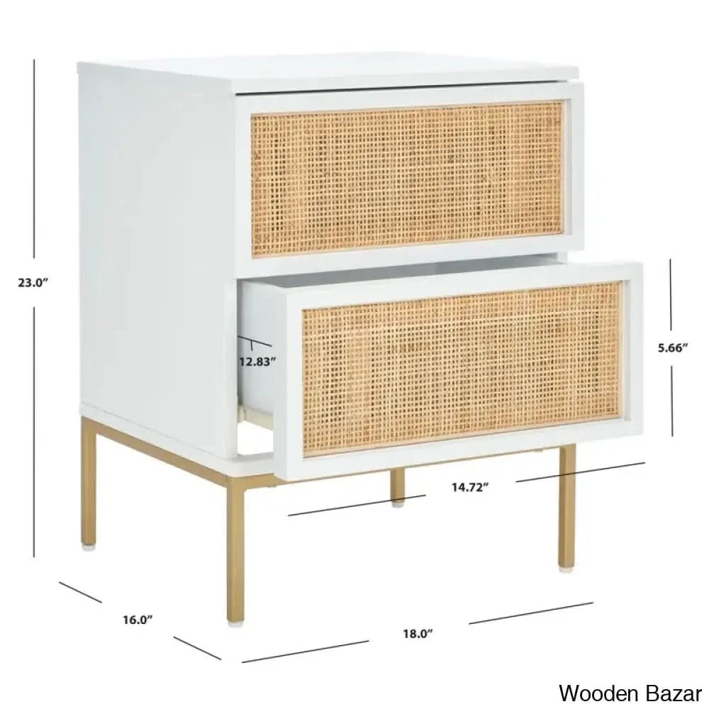 Prudhoe Solid Wood Nightstand Bedside Tables, Side Tables Drawers Tables
