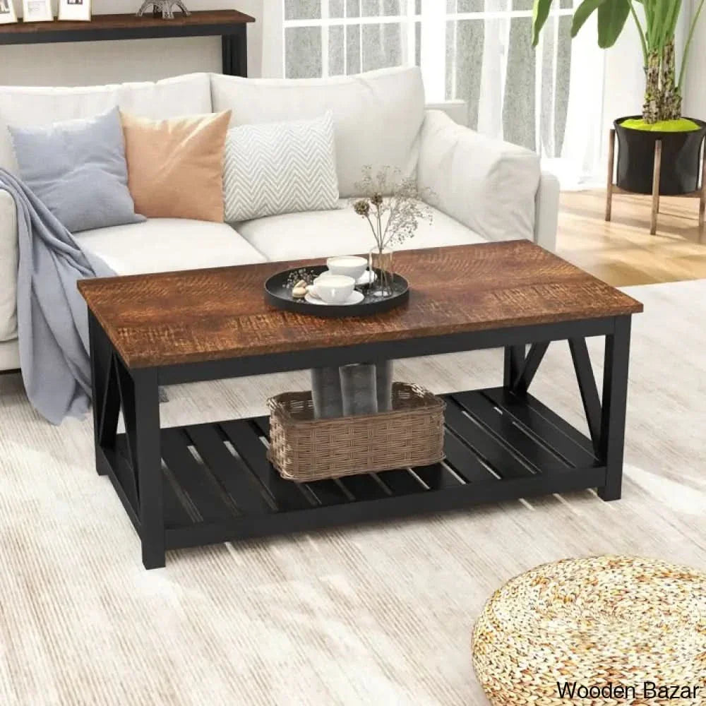 Red Barel Coffee And Center Table Black
