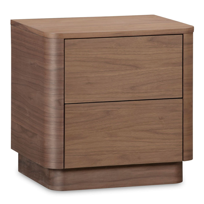 Corex Curved Oak Pedestal Bedside table - Craft Decor