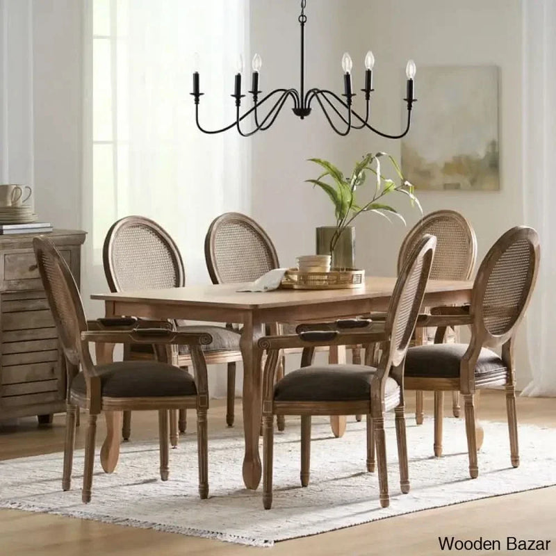 Rowling Modern 6 Seater Elegant Dining Table Set