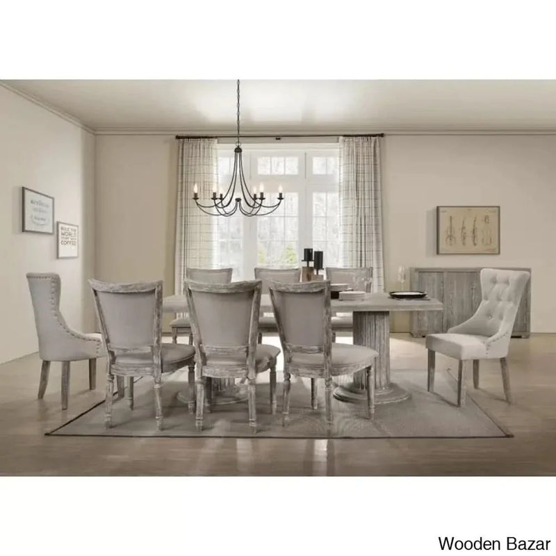 Rupert Best 8 Seater Dining Table Set in Double Pedestal