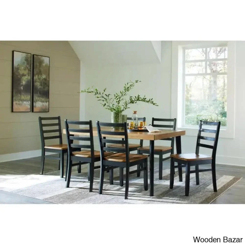 Rustorn 6 Seater New Dining Table Set ( Set of 7 Piece ) - Craft Decor