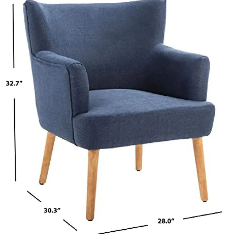 SAFAVIEH Home Collection Delfino Navy/Natural Accent Chair ACH4009C