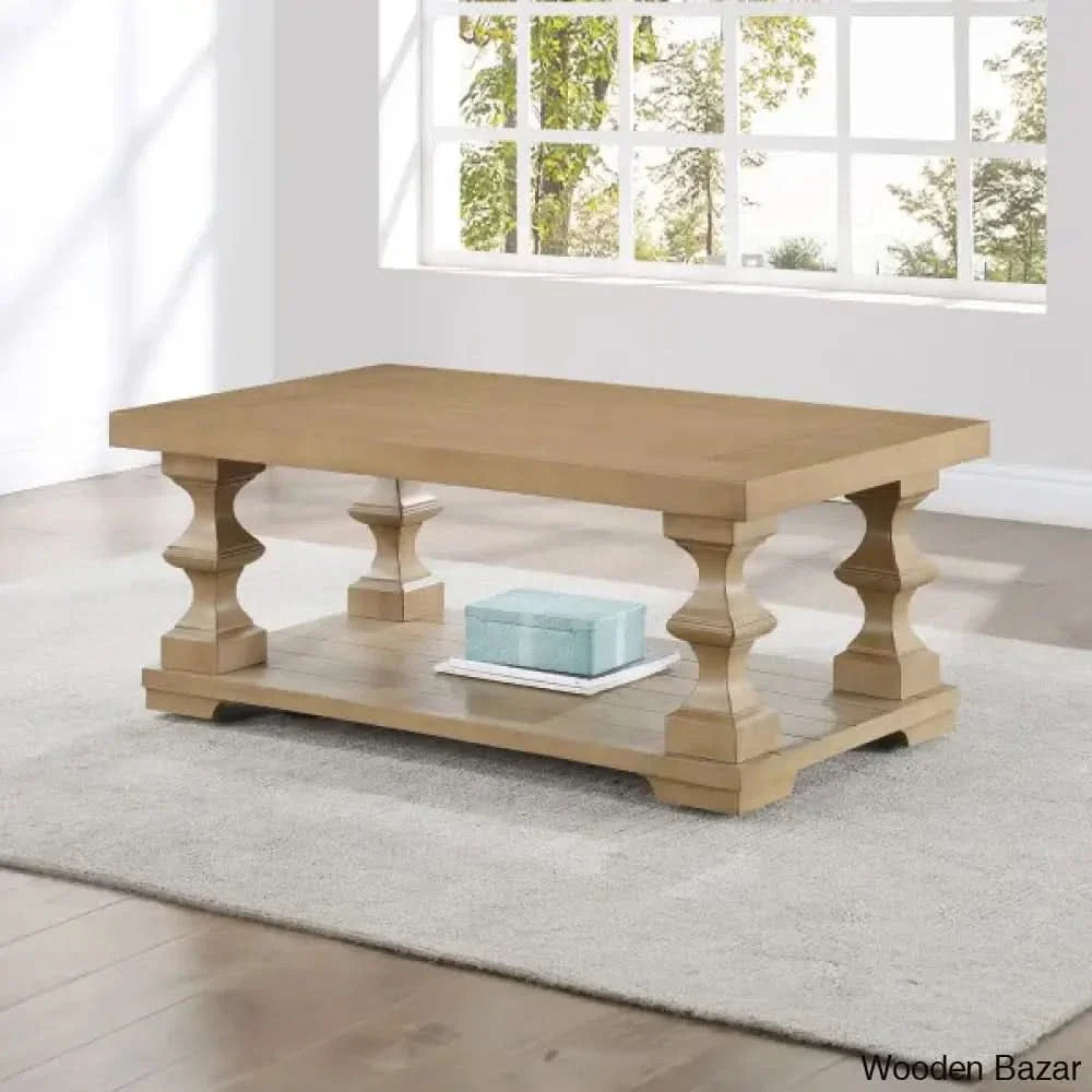 Saraloun Coffee And Center Table Tan