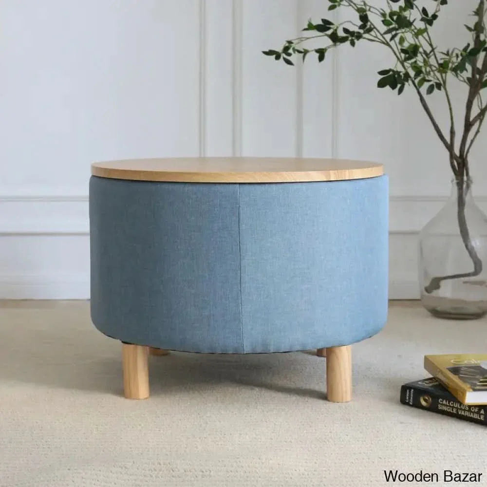 Saugeto Solid Wood Coffee And Center Table Blue