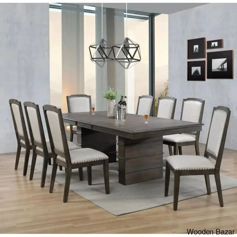 Seaver 8 - Person Wooden Dining Table Set