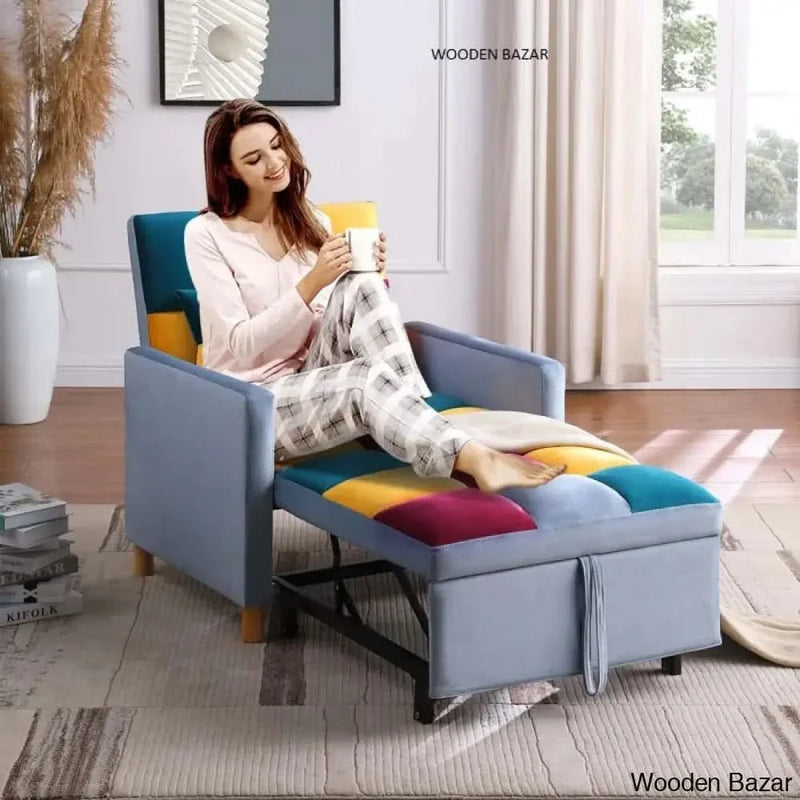 Shong 31.3'' Wide Tufted Velvet Convertible Chair - Craft Decor