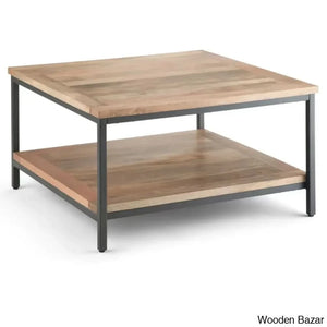 Skylern Solid Wood Top Coffee And Center Table Natural