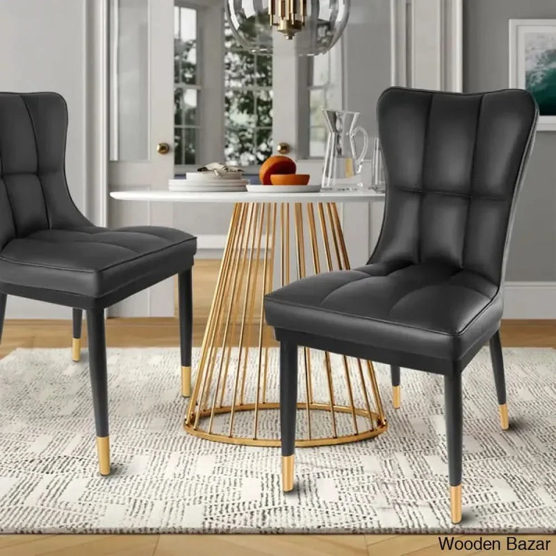 Solid Back Dining Chair (Set of 2) - Craft Decor