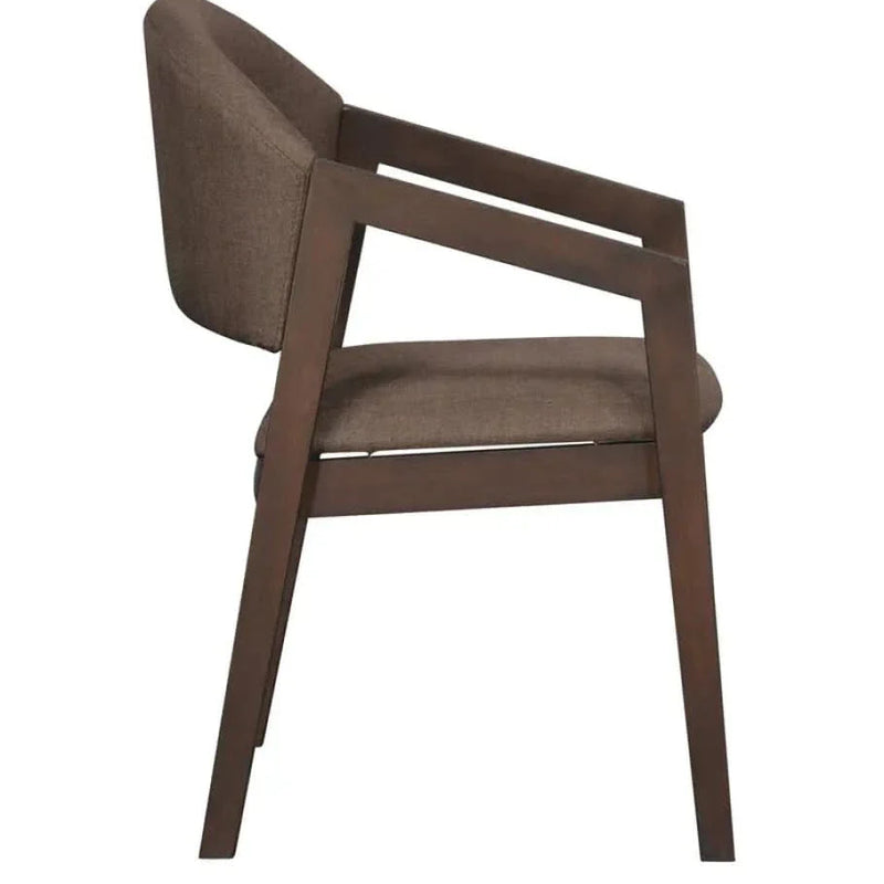 Solid Wood Arm dining chair in Brown Color - Craft Decor
