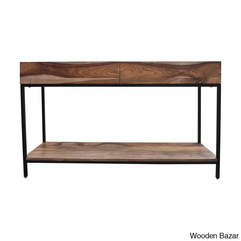 Solid Wood Top Console Table