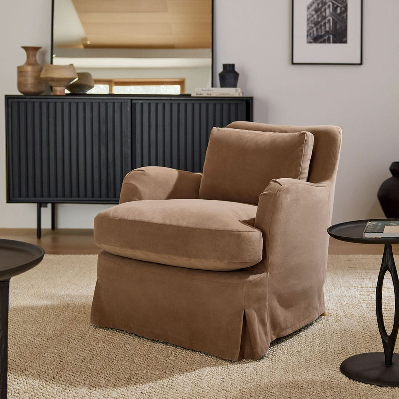 Pixcuin  Skirted Slipcover Chair - Craft Decor