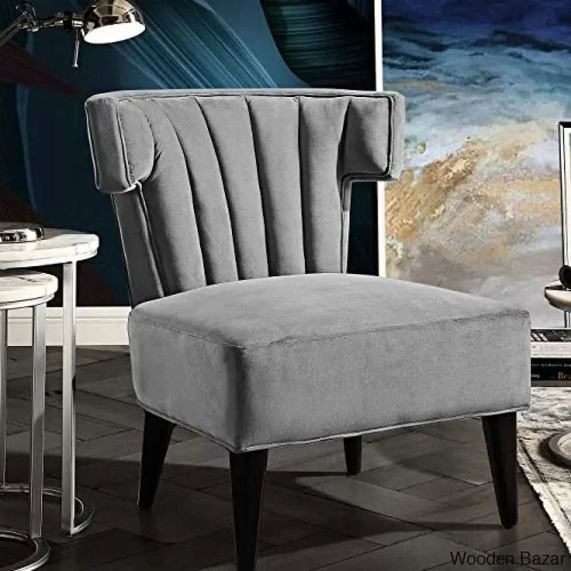 Sutton Velvet Wingback Chair, Weight Capacity (lbs): 330, Overall: 30.5'' H x 30'' W x 30'' D