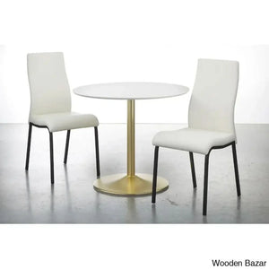 Swarg Modern Pedestal Dining Table Set - Craft Decor 2 Seater
