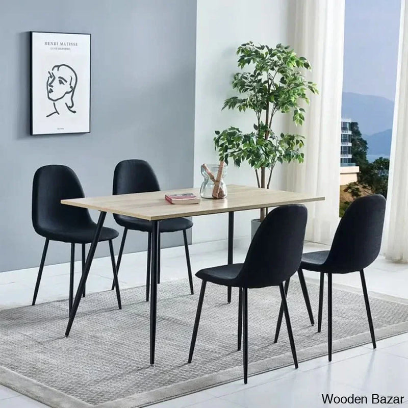 Tawasaki New 6 Seater Wooden Dining Table Set