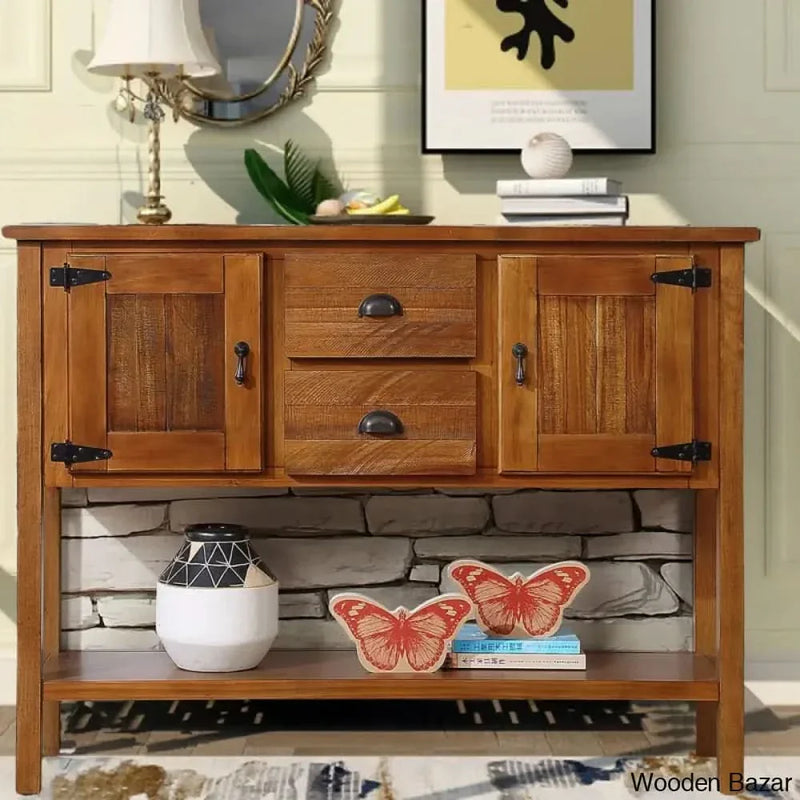 Teak Wood Console Table