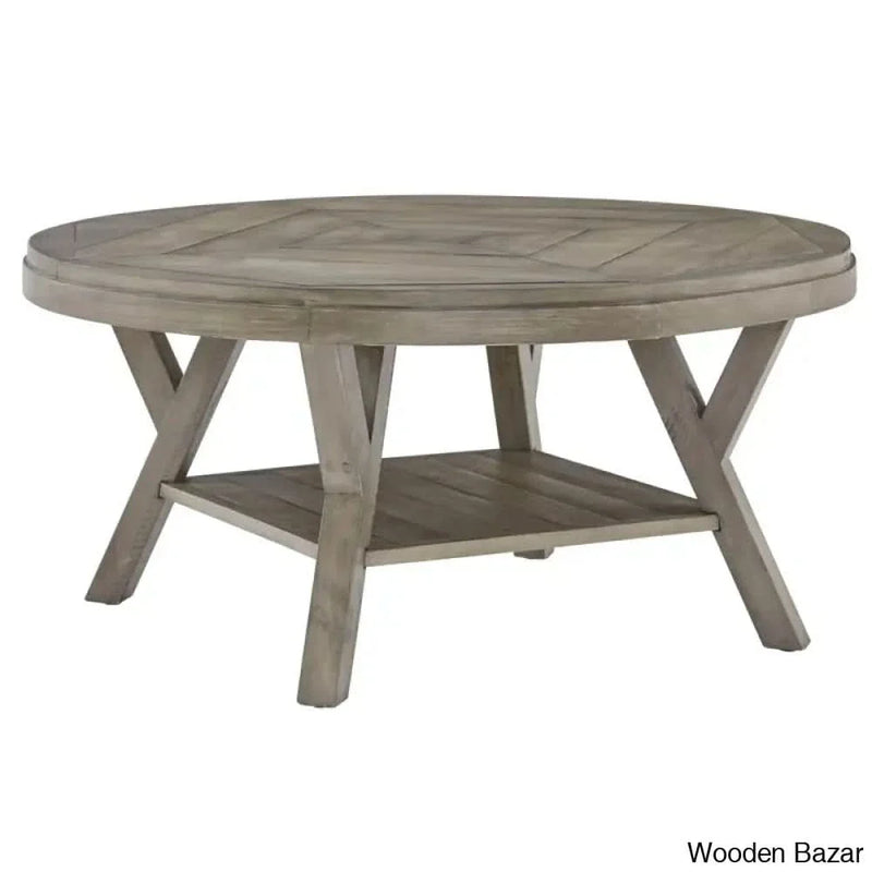 Tennu Solid Wood Top Coffee and center Table