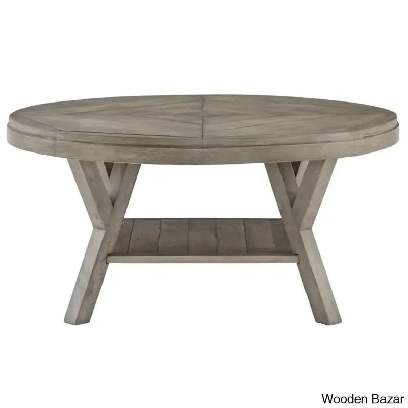 Tennu Solid Wood Top Coffee and center Table