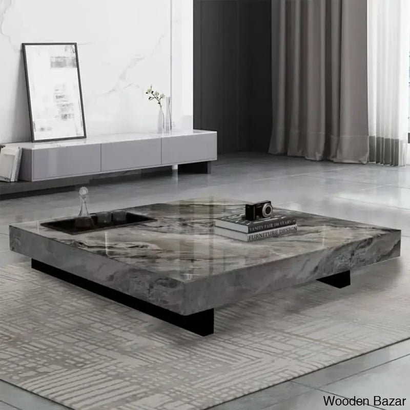 Unity Square Sintered Stone Coffee Table and center table