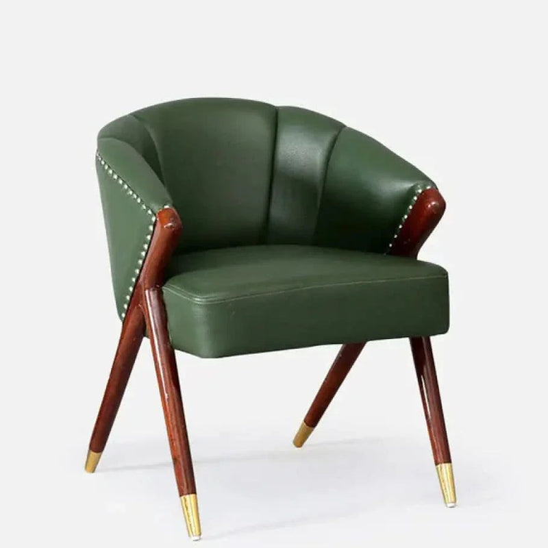Upholstered Armchair In Green Colour - Craft Decor