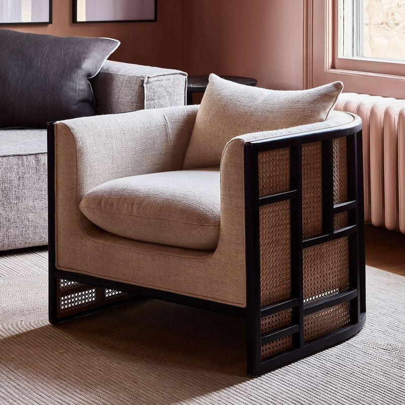 Meniaan Upholstered Grid Back Chair - Craft Decor
