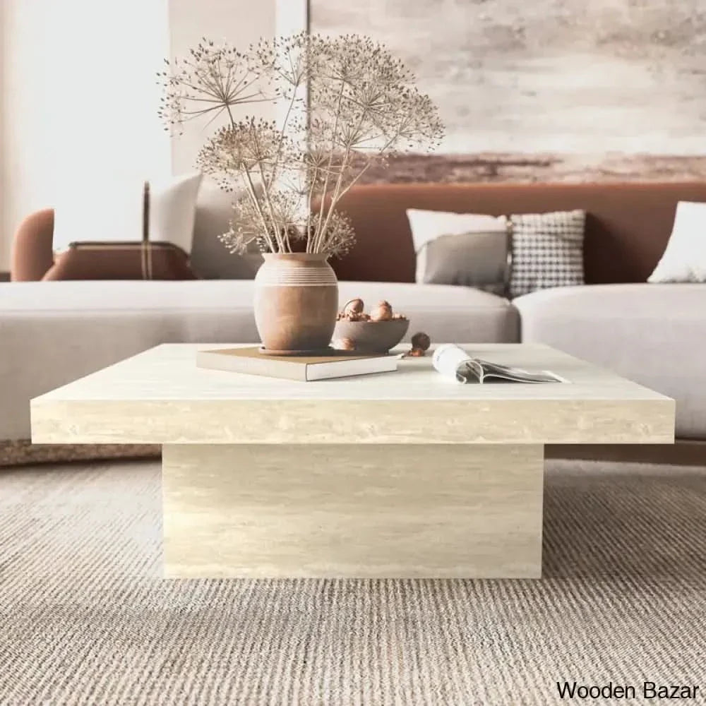 Vere Single Coffee Table And Center Table - Craft Decor Tavertine