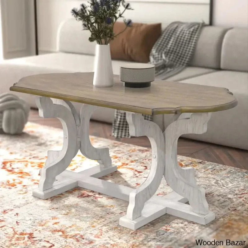 Vesely Salor Solid Wood Coffee and Center Table