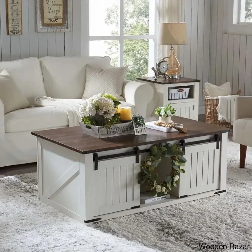Vianorn Modern Coffee And Center Table - Craft Decor White