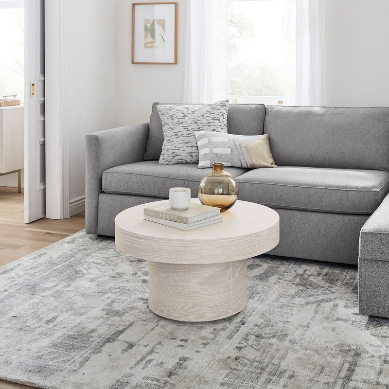 Kery Volume Round Pedestal Coffee Table - Craft Decor