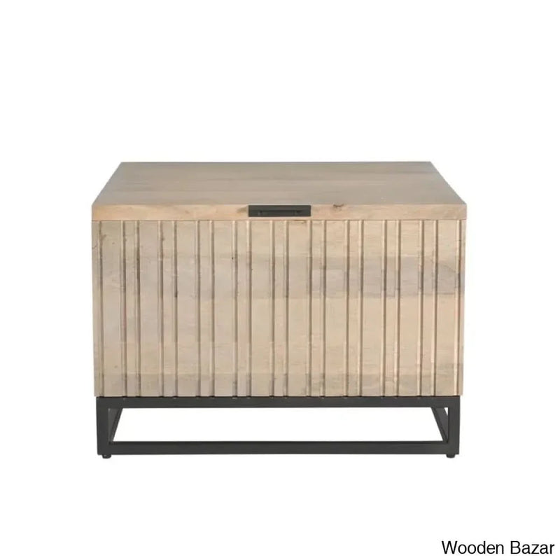 Wilseyl Solid Wood Top Coffee and center Table