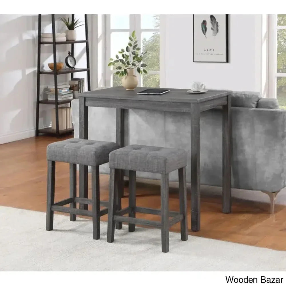 Winshild New 2 Seater Solid Wood Dining Set - Craft Decor Gray