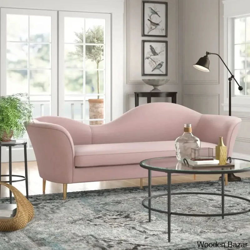 Wooden Bazar 98.5'' Velvet Flared Arm Sofa