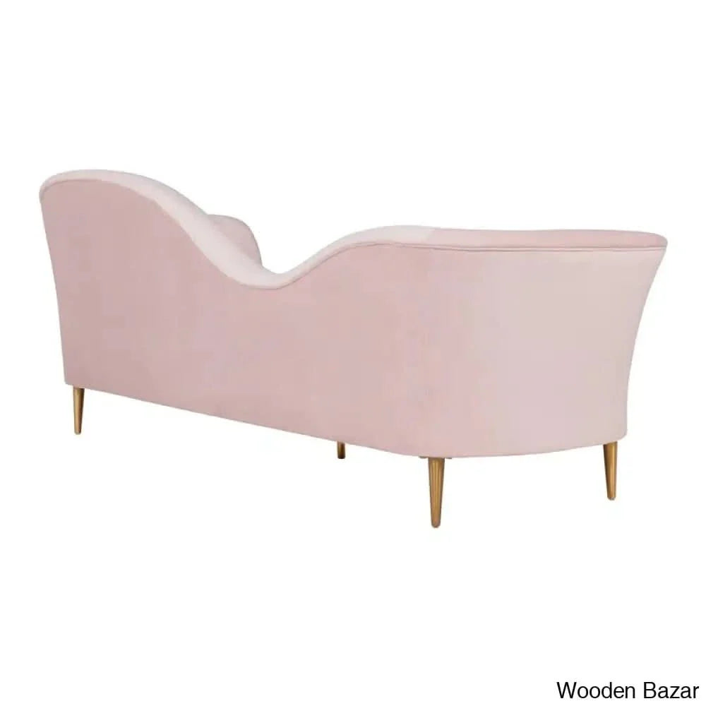 Wooden Bazar 98.5'' Velvet Flared Arm Sofa