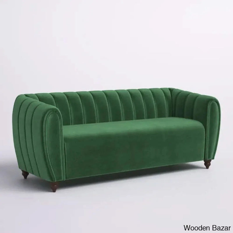 Craft Decor Alexus 77.25'' Velvet Tuxedo Arm Sofa