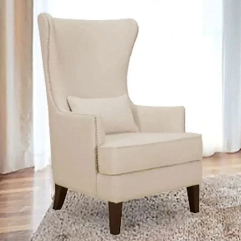 Craft Decor Bristo Wing Chair in Beige Colour